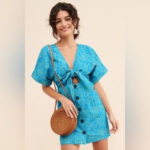 Suboo Maggie jungle tie front dress